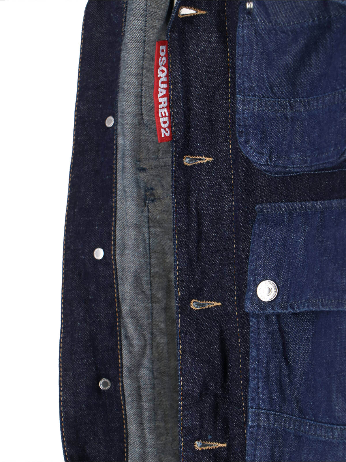 Blue Cargo Denim Cotton Hemp Jacket