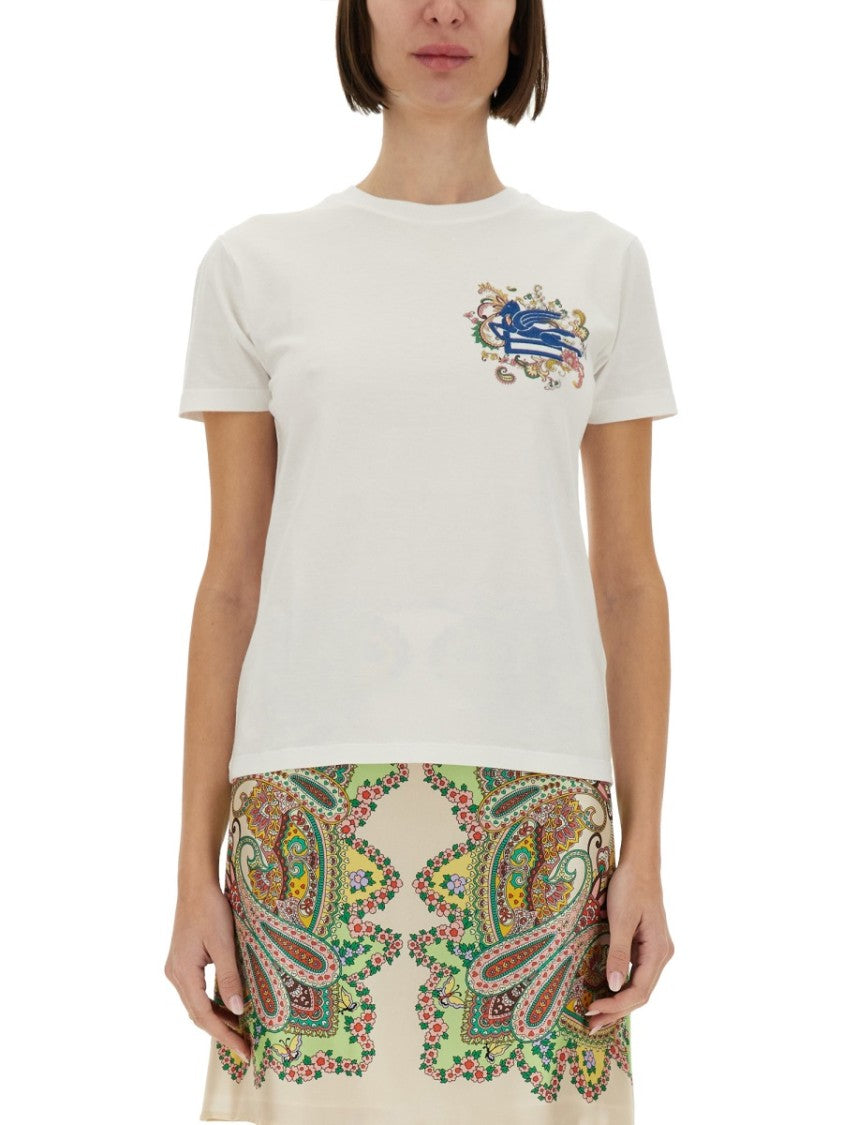 Classic White T-Shirt With Logo Design