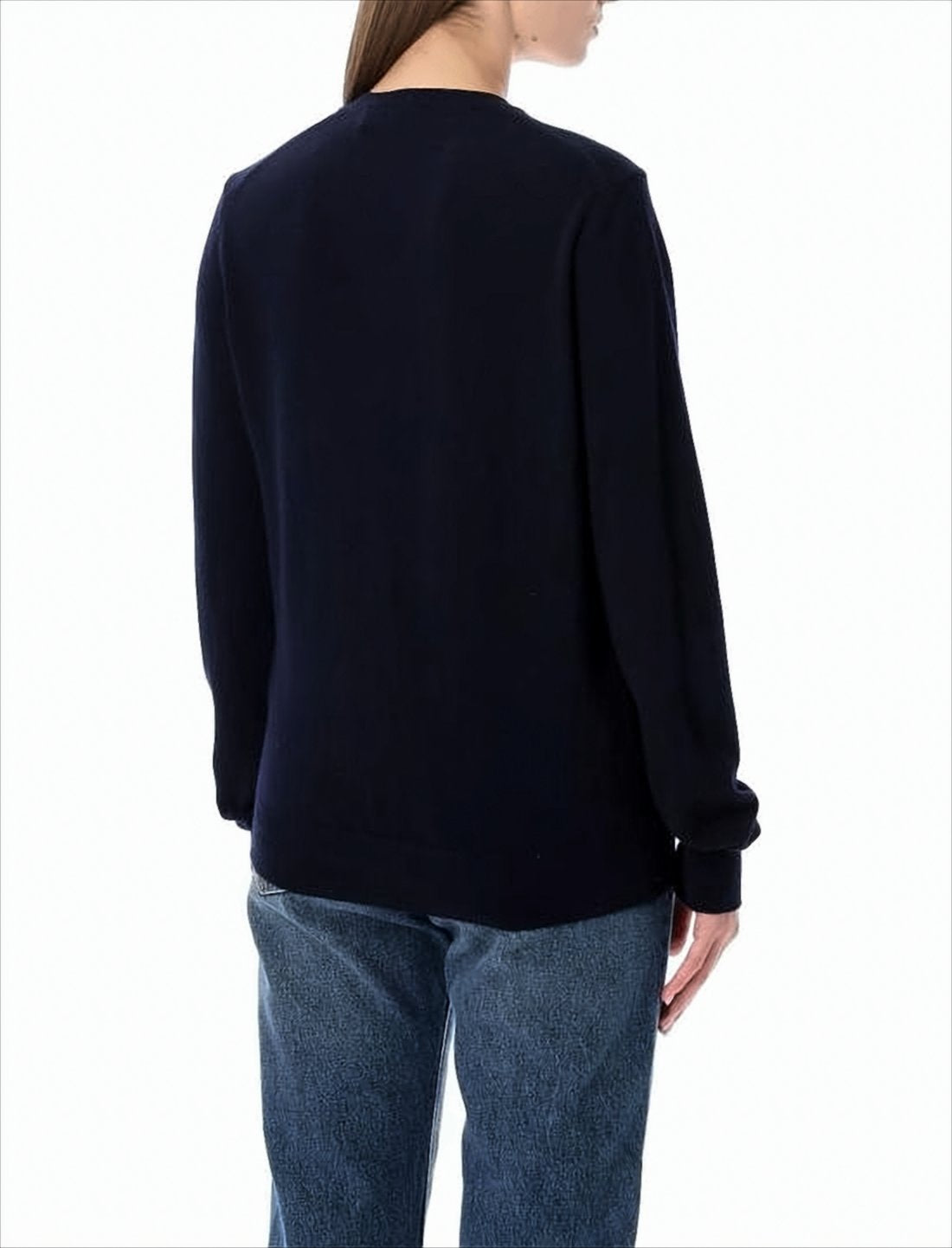 Minimalist Blue Wool Cardigan