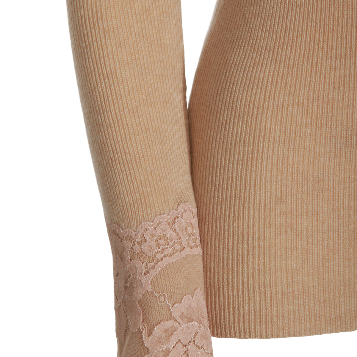 Fitted Sweater with High Neckline