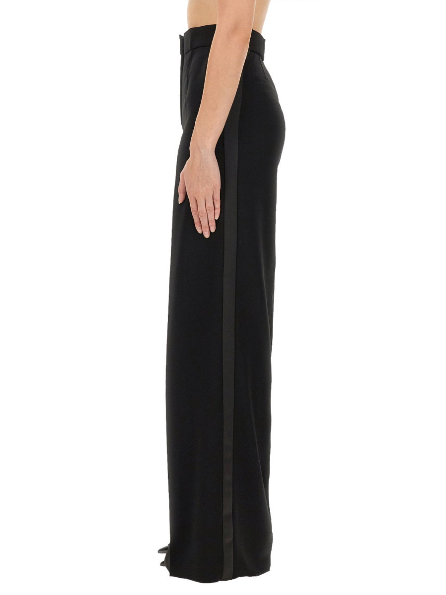 High Waist Wide-Leg Pants With Subtle Side Stripe