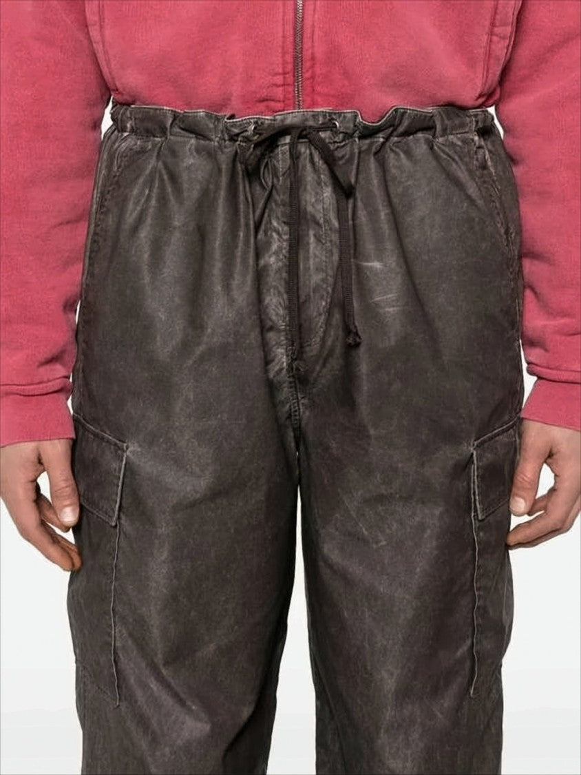 Relaxed Fit Brown Straight Pants