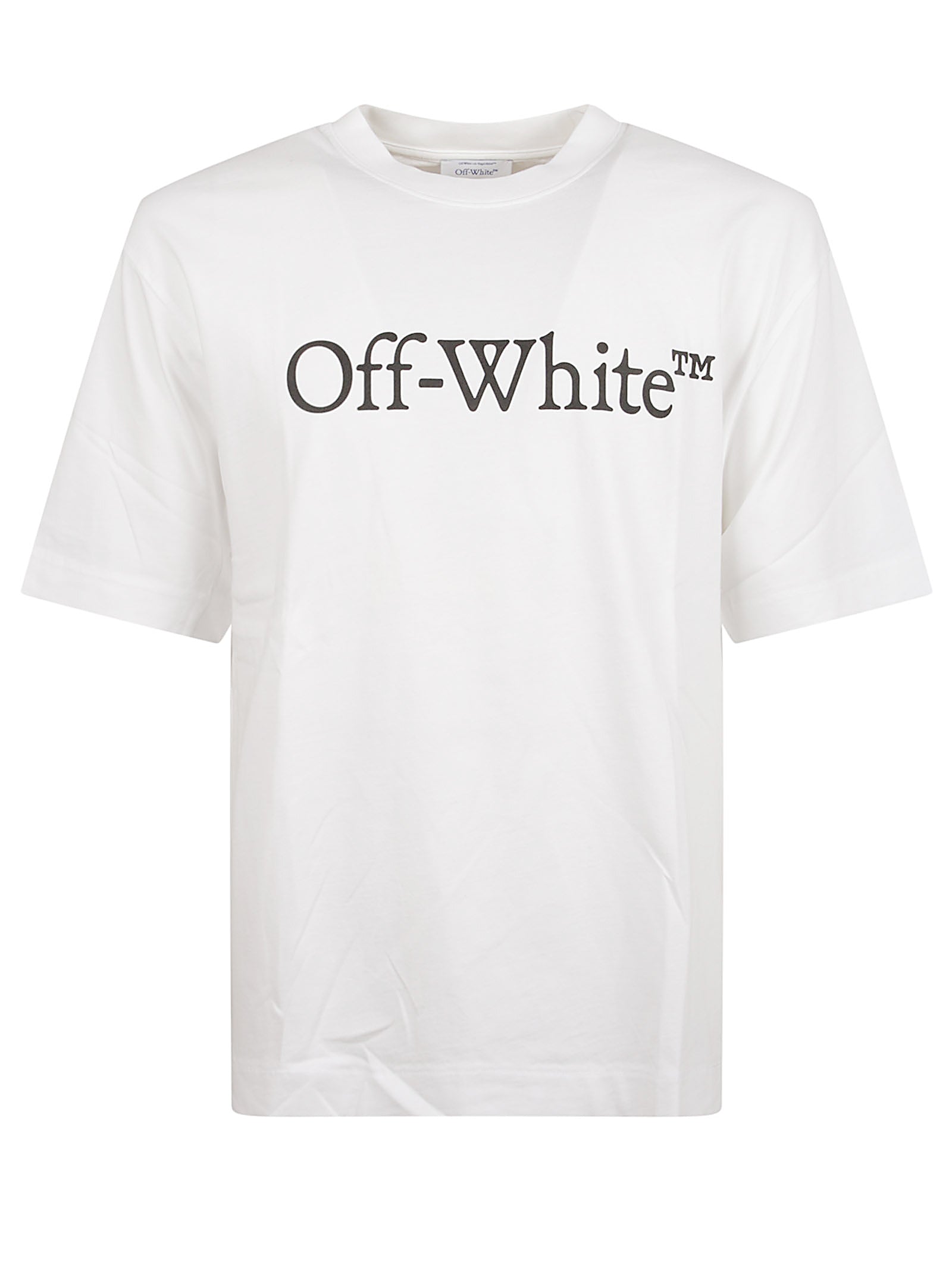 Contrasting Logo Print Off-White T-Shirt