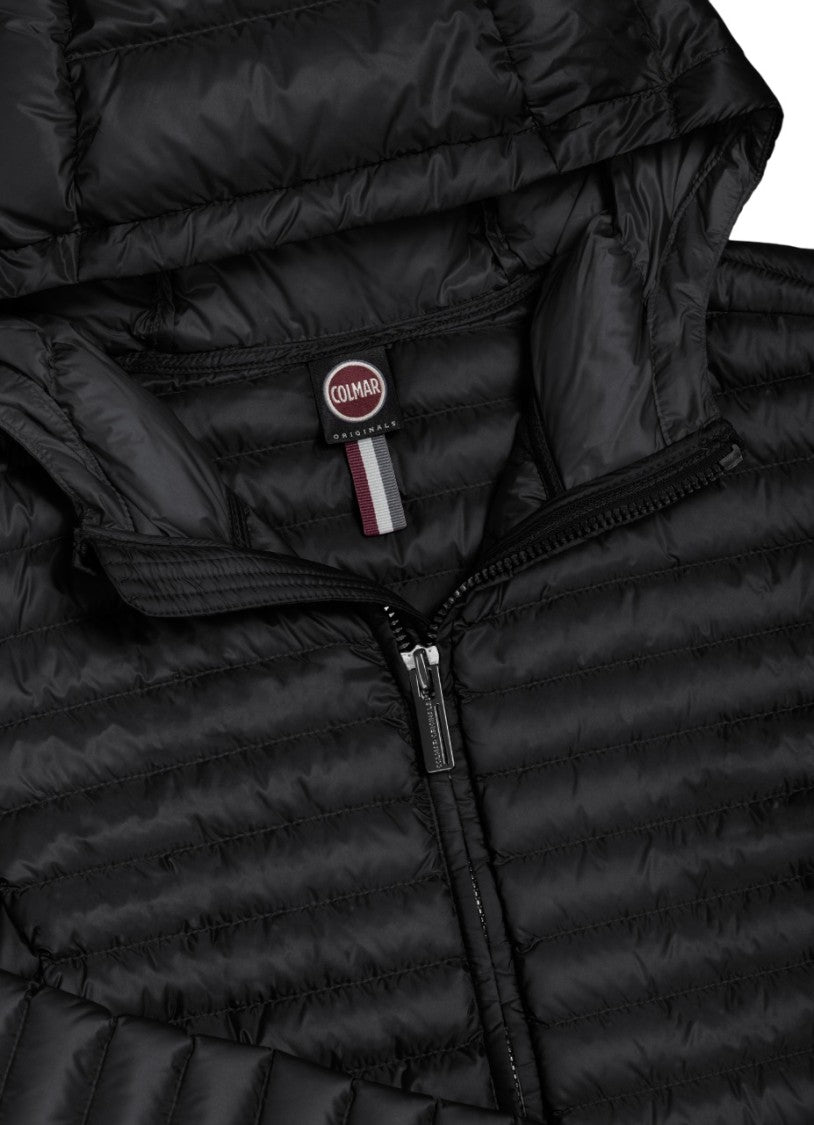 Fitted Horizontal Quilted Down Jacket