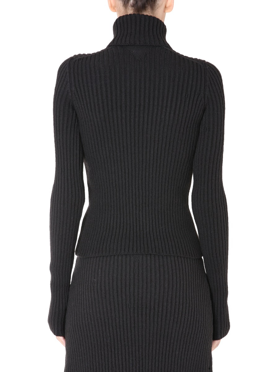 Polo Neck Turtleneck Sweater with Long Sleeves