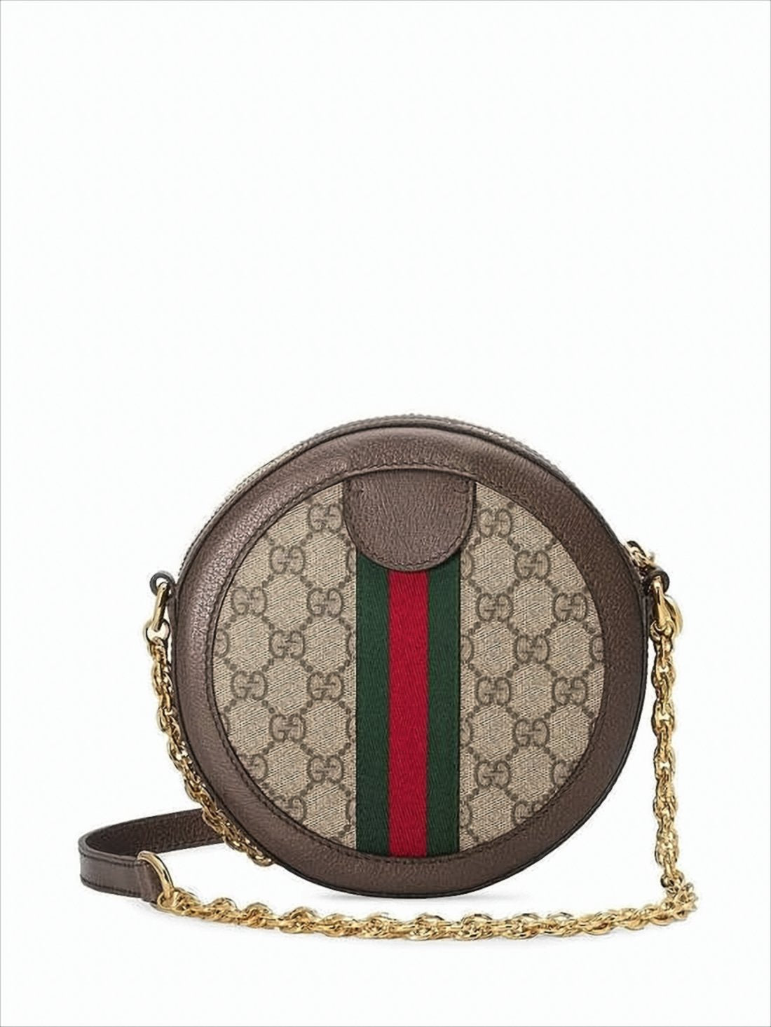 Oval-Shaped Monogram Crossbody Bag