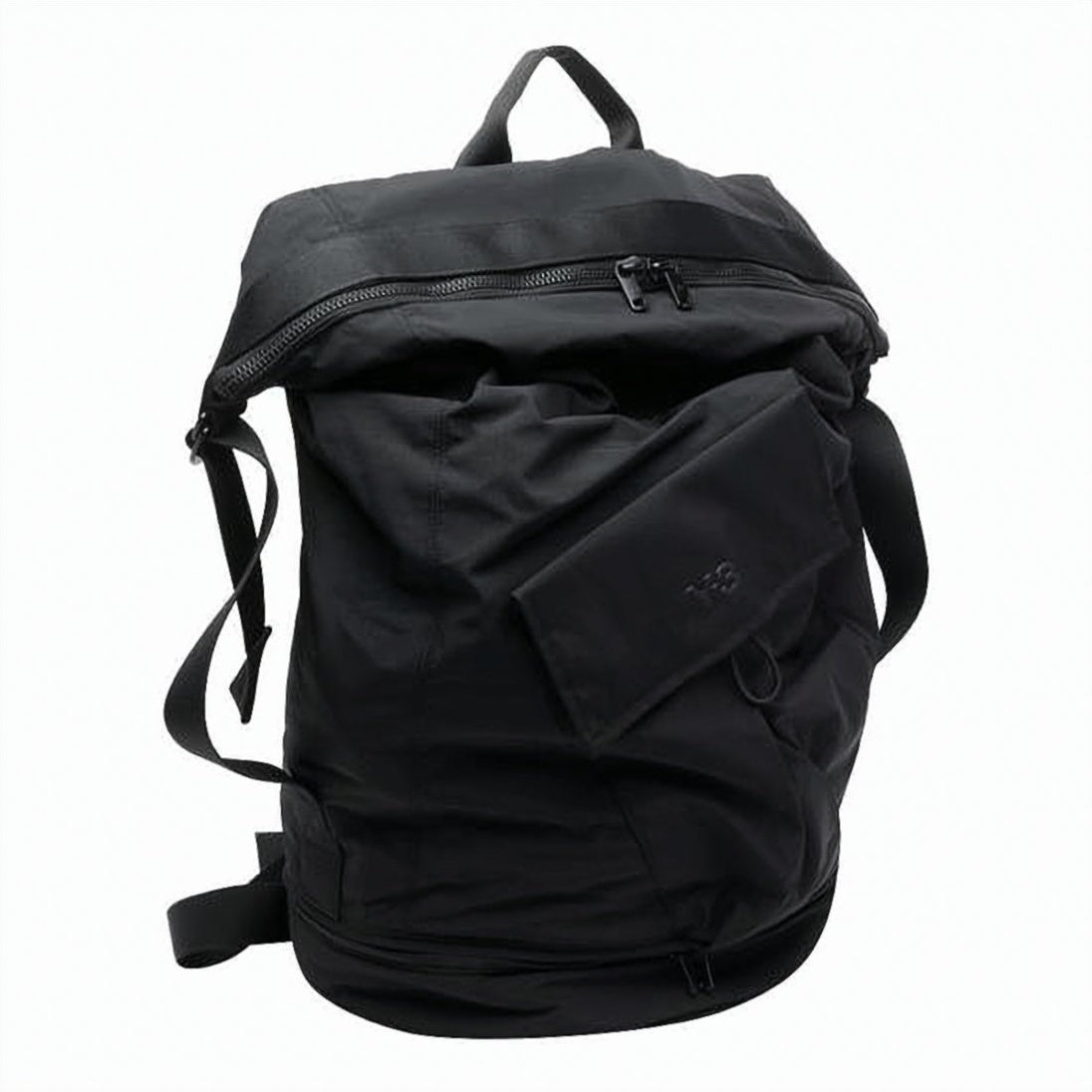 Black Backpack with Double Zipper Closure