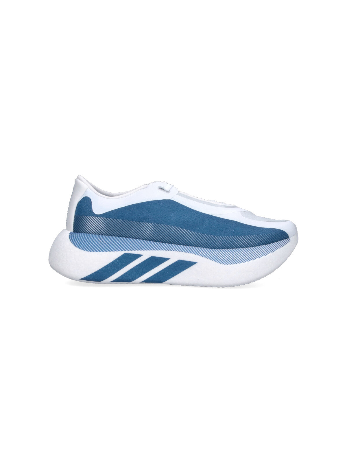 White Aerodynamic Blue Mesh Panel Sneakers