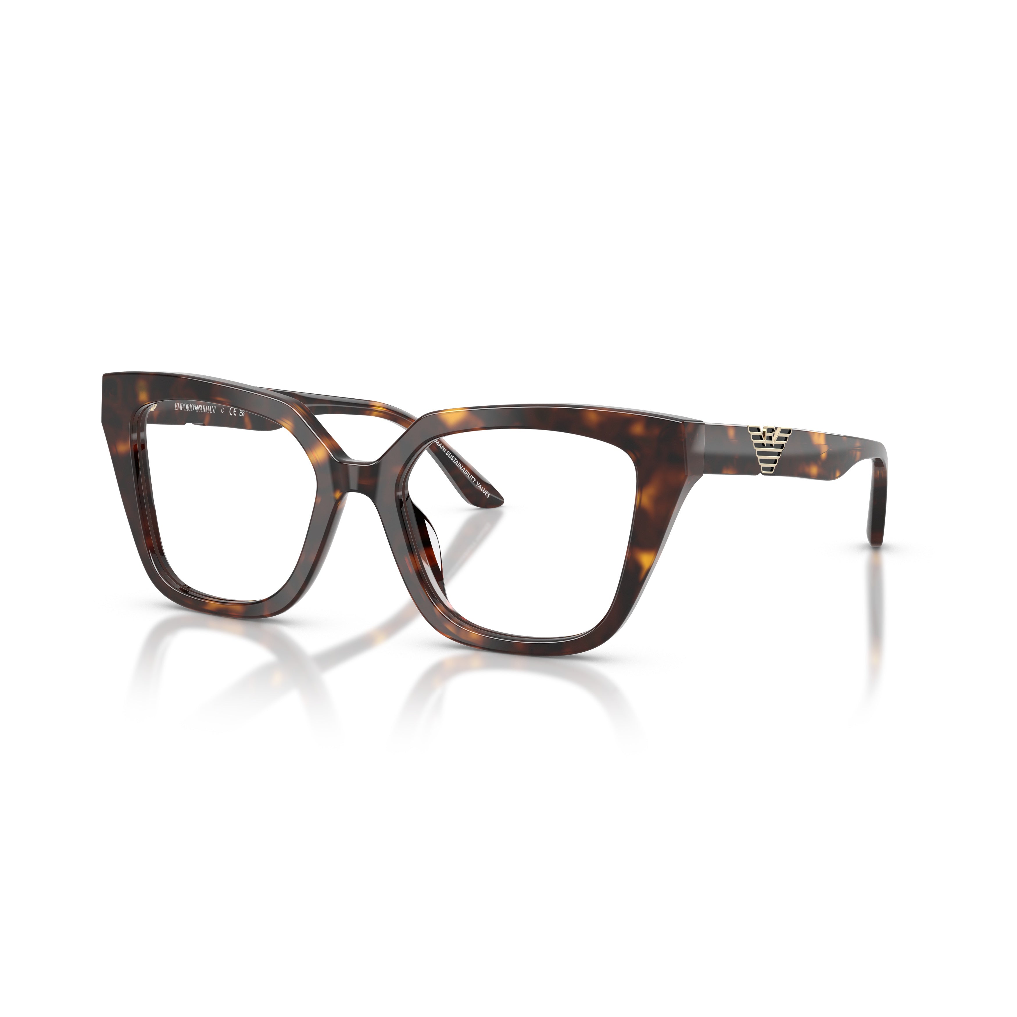 0ea3267u Oversized Square Frame Tortoiseshell Eyeglasses