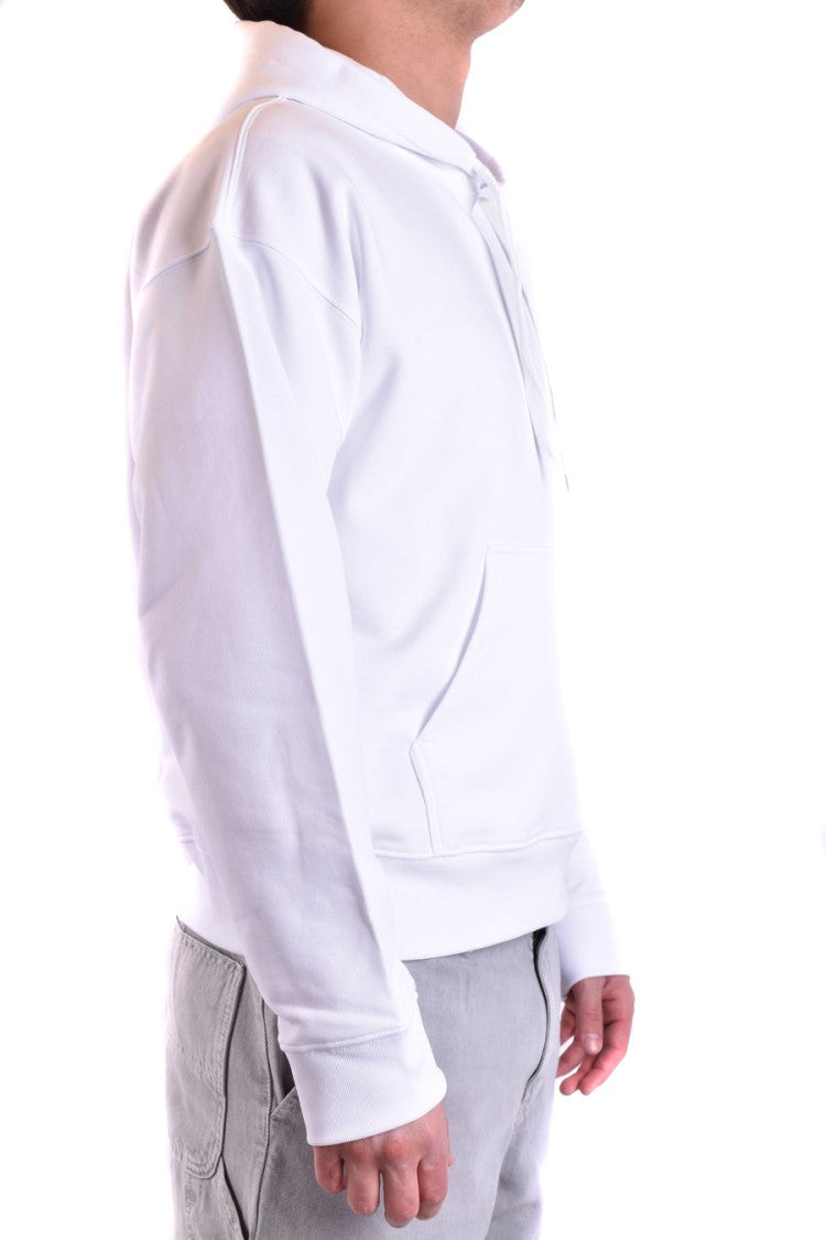 White Cotton Hoodie Sweatshirt