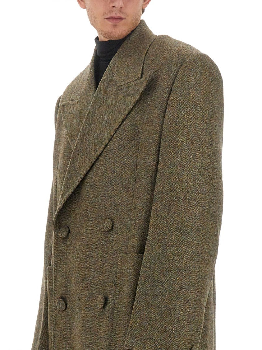 Double-Breasted Oversize Wool Coat