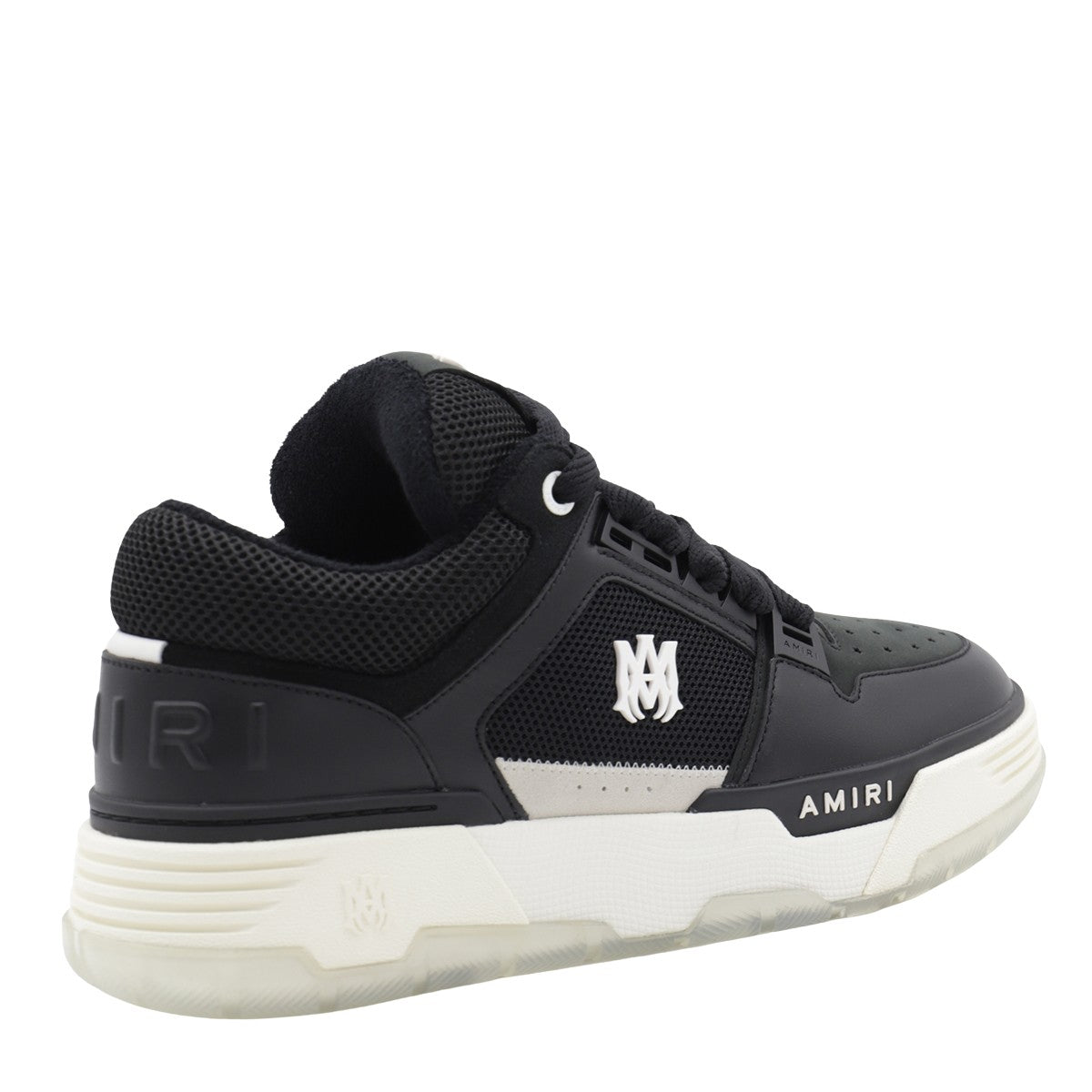 Low-Top Sneakers with Smooth and Mesh Textures
