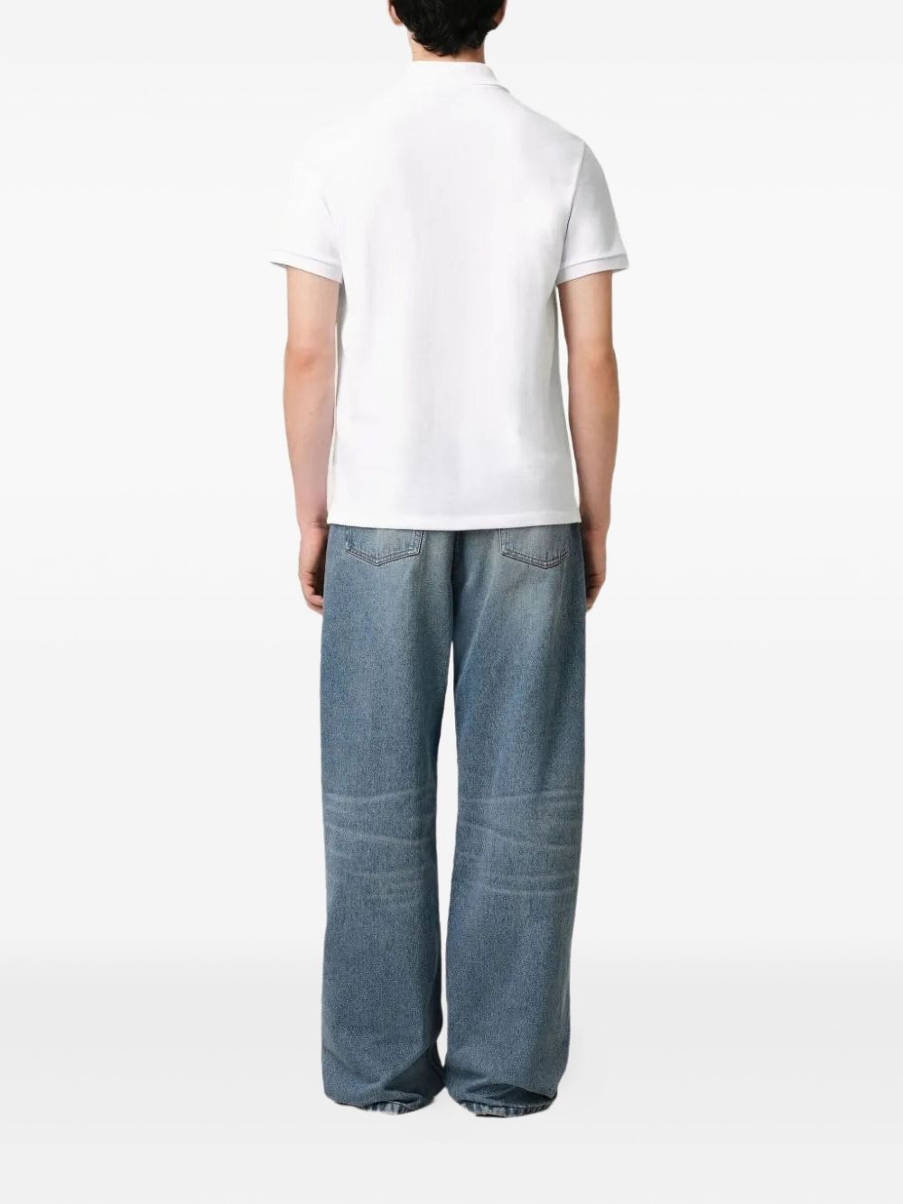 Chalk White Organic Cotton Piqué Polo