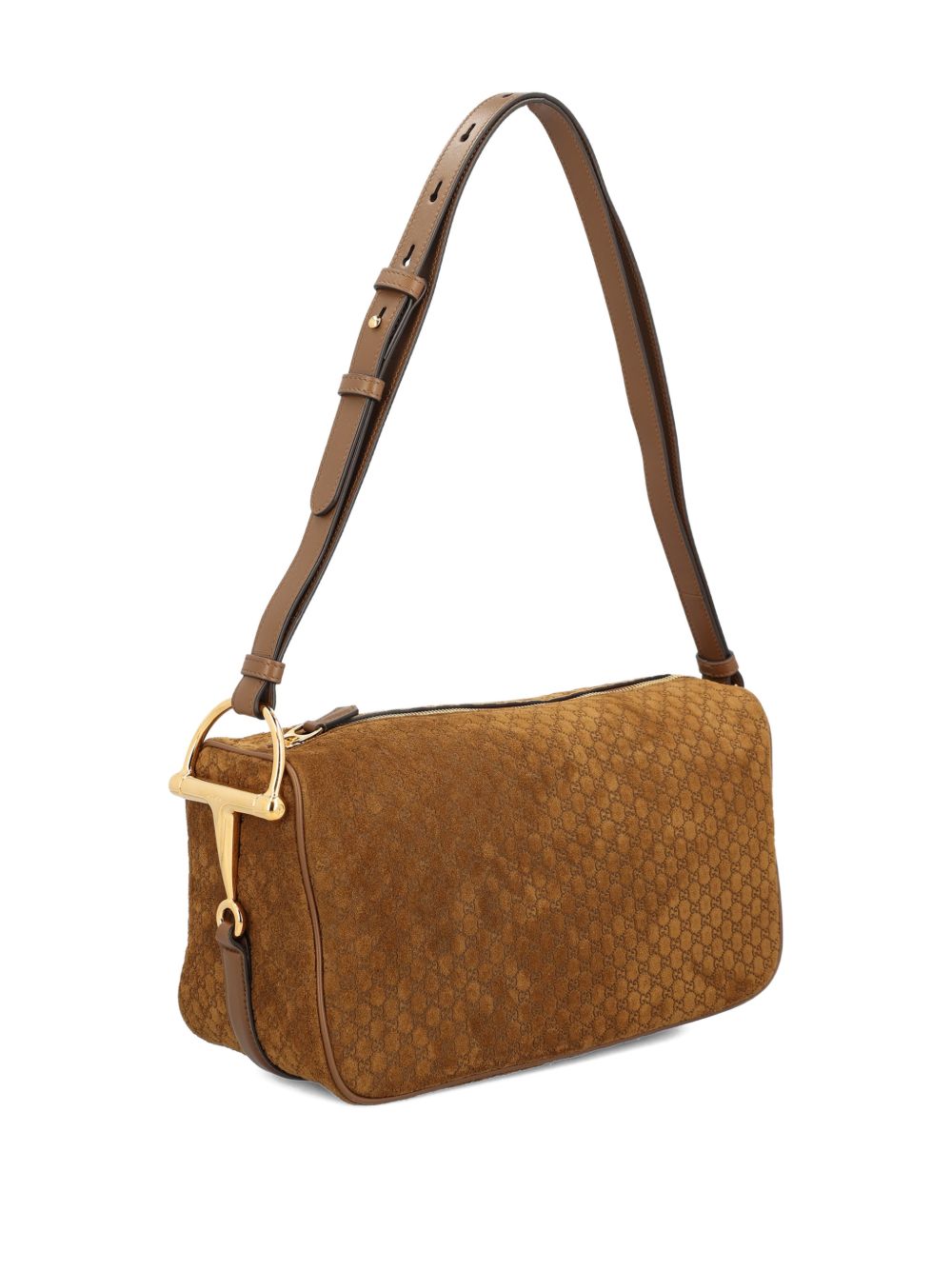 Rectangular Shoulder Bag in Soft Calf Skin Suede