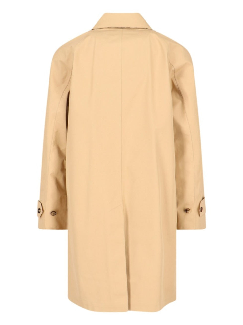 Check Lining Beige Cotton Coat