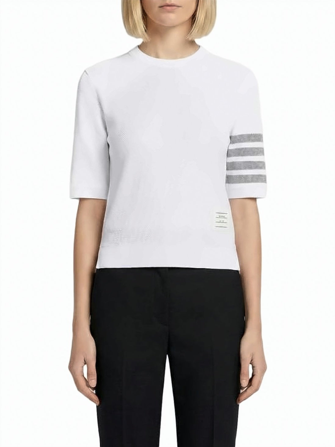 Textured Cotton Piqué Top
