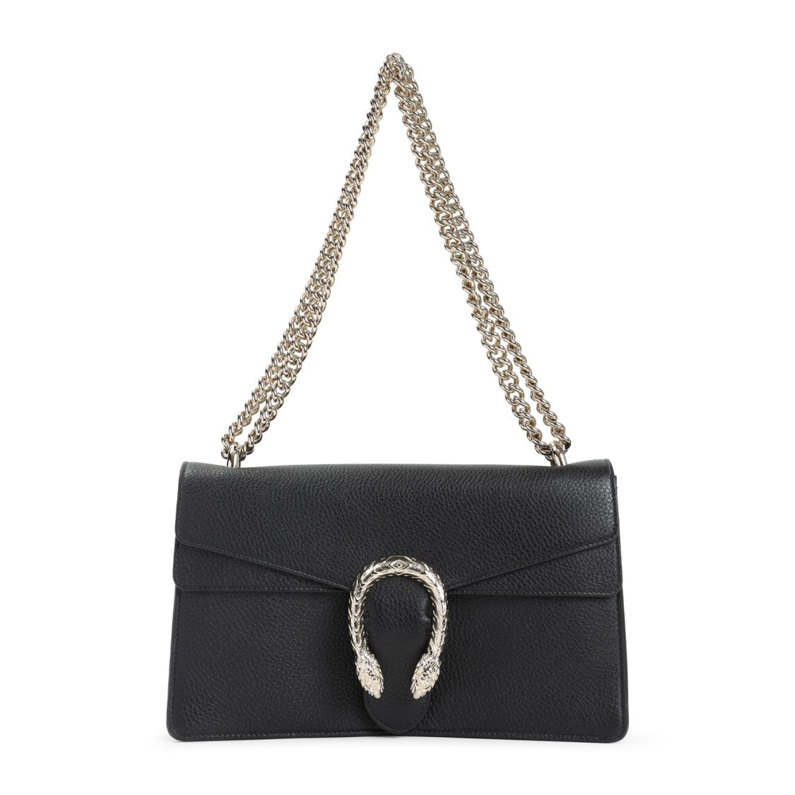 Structured Grained Leather Shoulder Bag