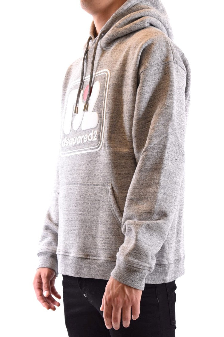 Heathered Grey Hooded Sweatshirt
