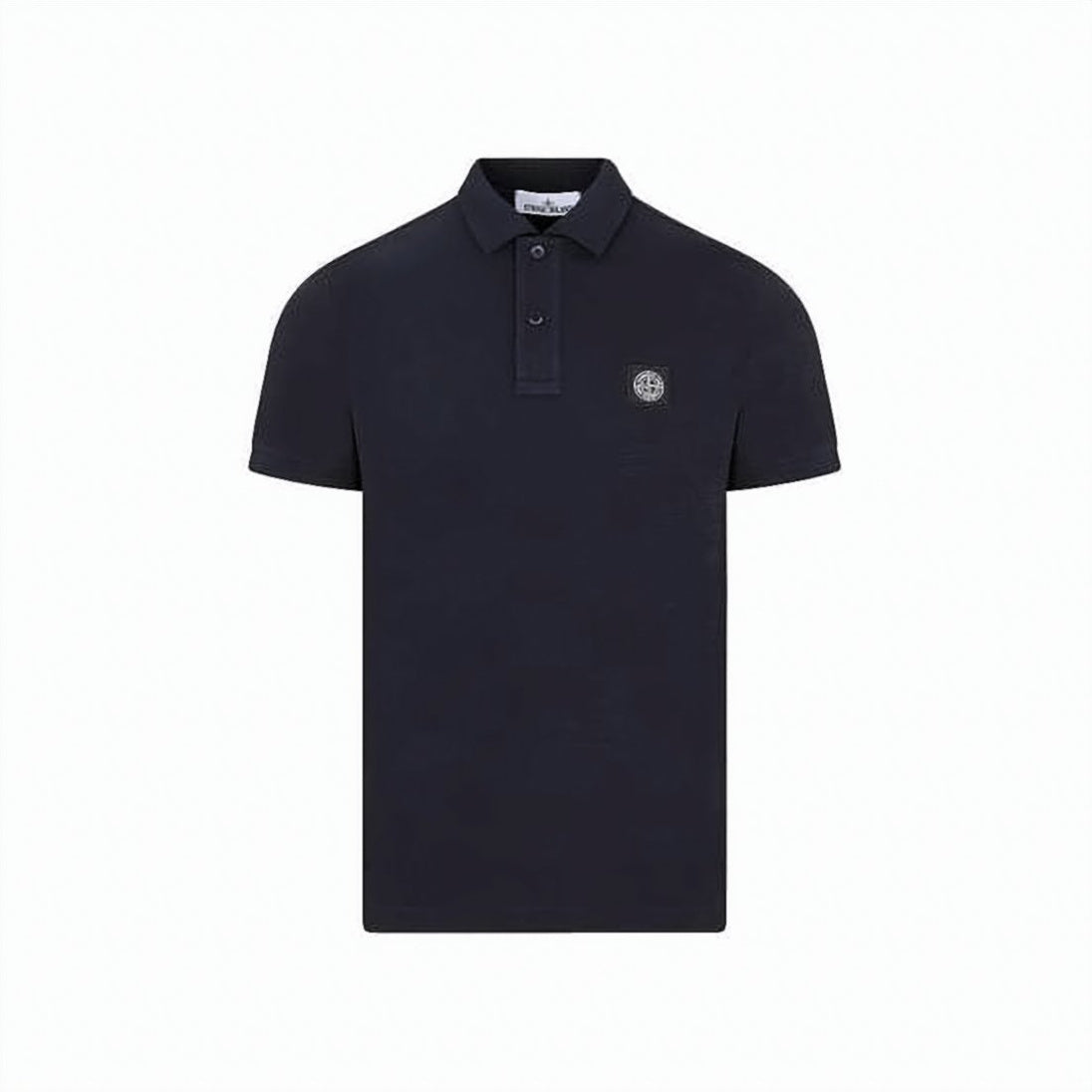 Short-Sleeve Polo Shirt with Ribbed Collar
