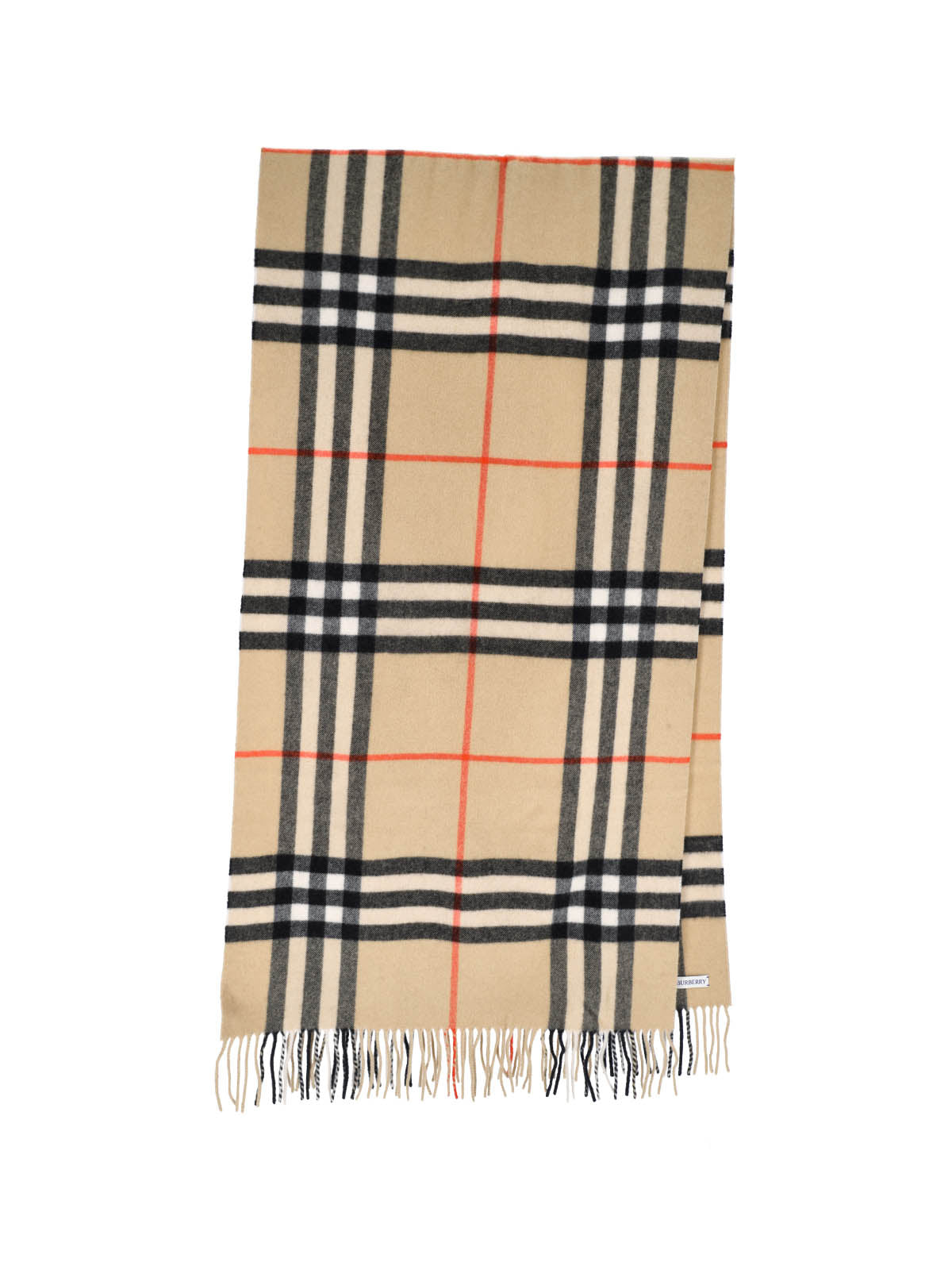 Classic Check Pattern Beige Scarf