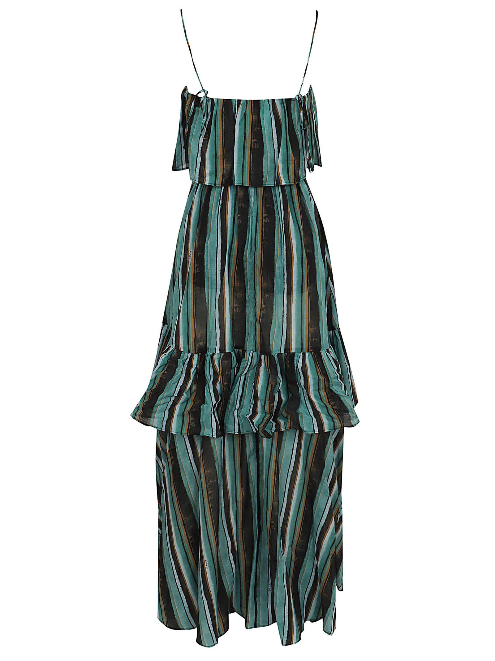 Bardot Neckline Long Muslin Dress