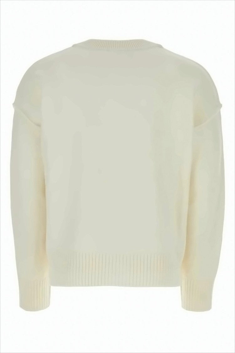 Cropped Wool Cardigan with Embroidered Heart Detail