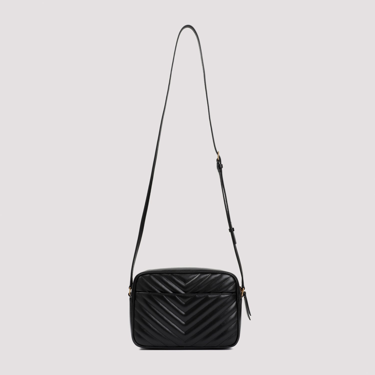 Black Calf Leather Lou Shoulder Bag