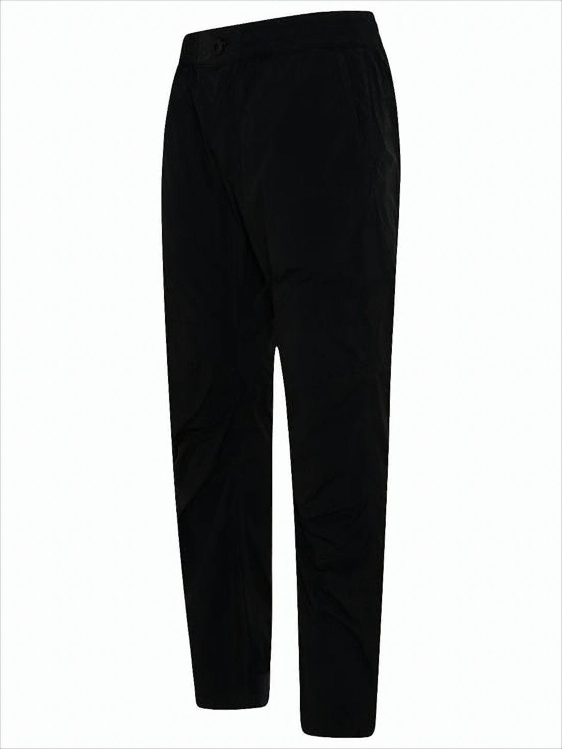 Tapered Black Jogger Pants with Design