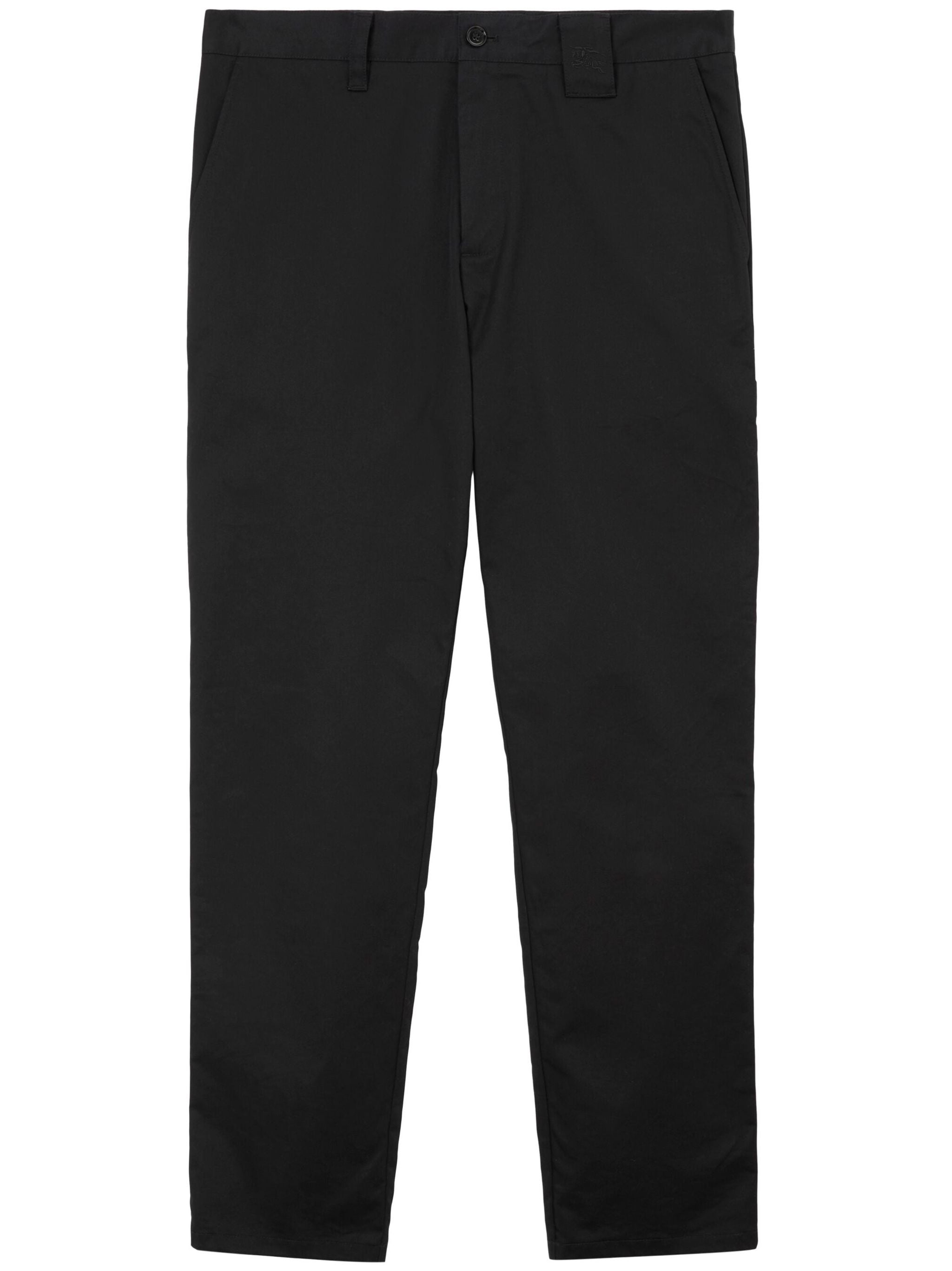 Denton Straight-Leg Black Cotton Trousers