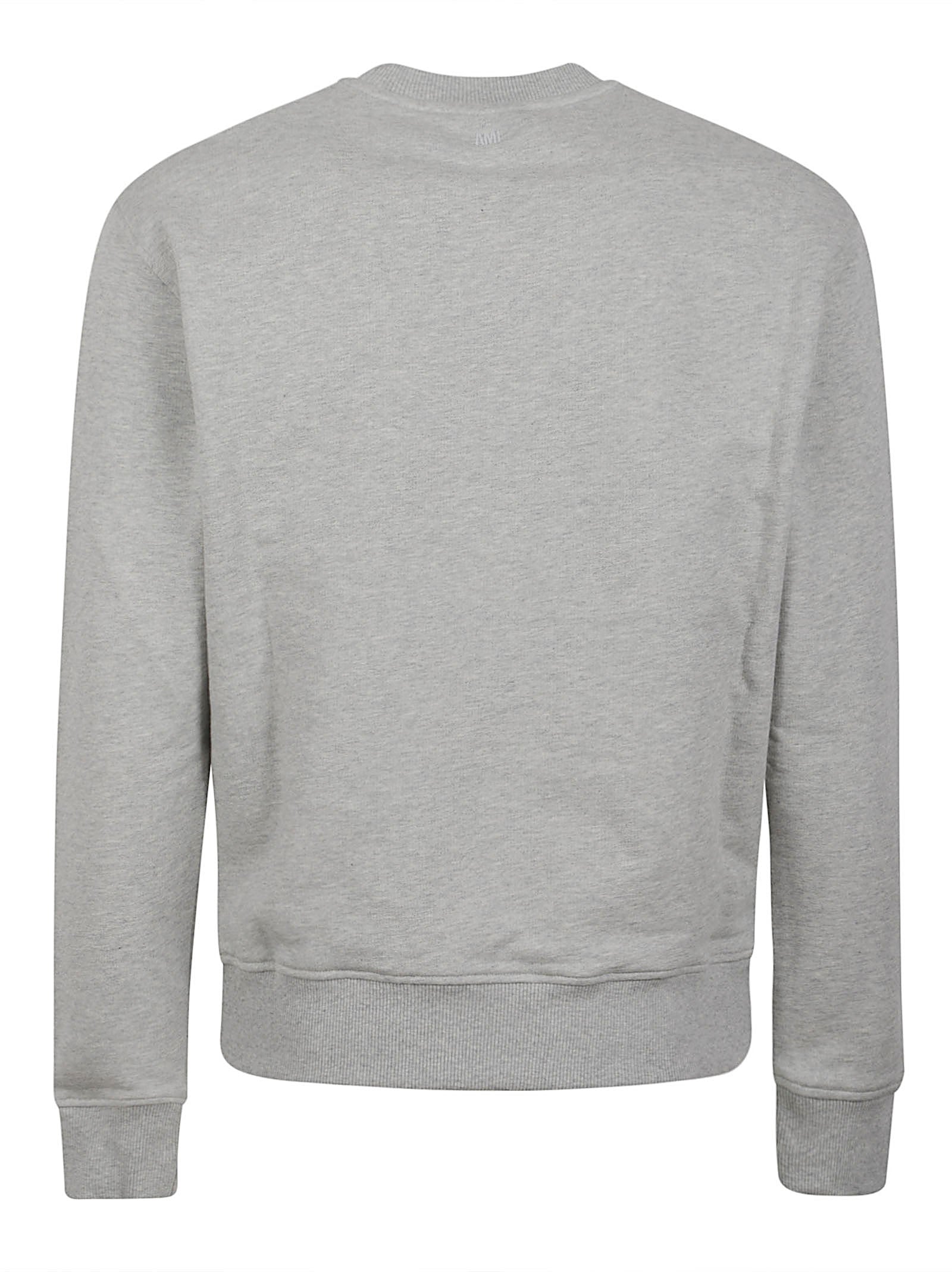 Relaxed Crew Neck Grey Knit Sweater