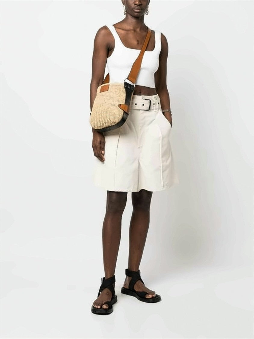 Woven Raffia Crossbody Bag