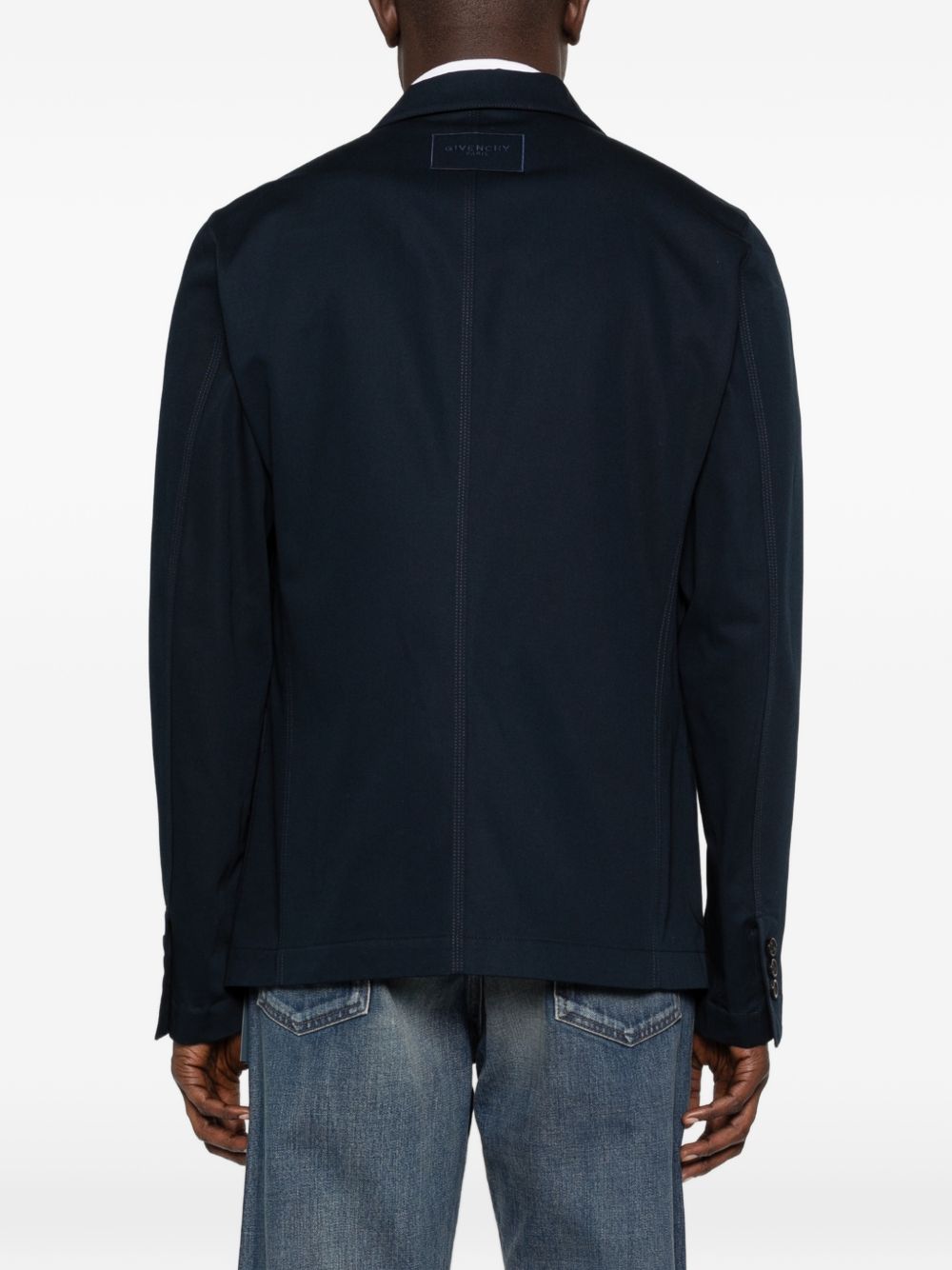 Tailored Silk-Nylon Blend Jacket With Classic Lapel