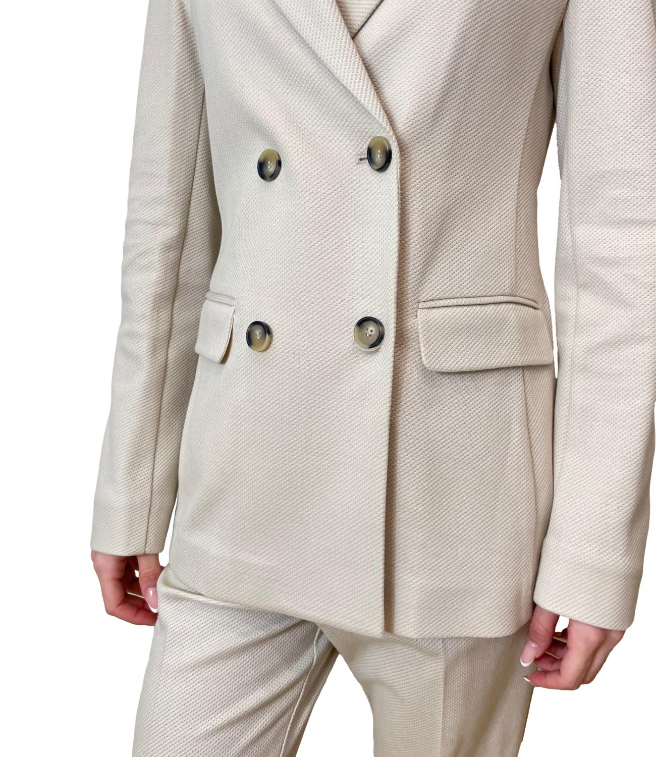 Ivory White Mmlrotondo Polyamide Jacket