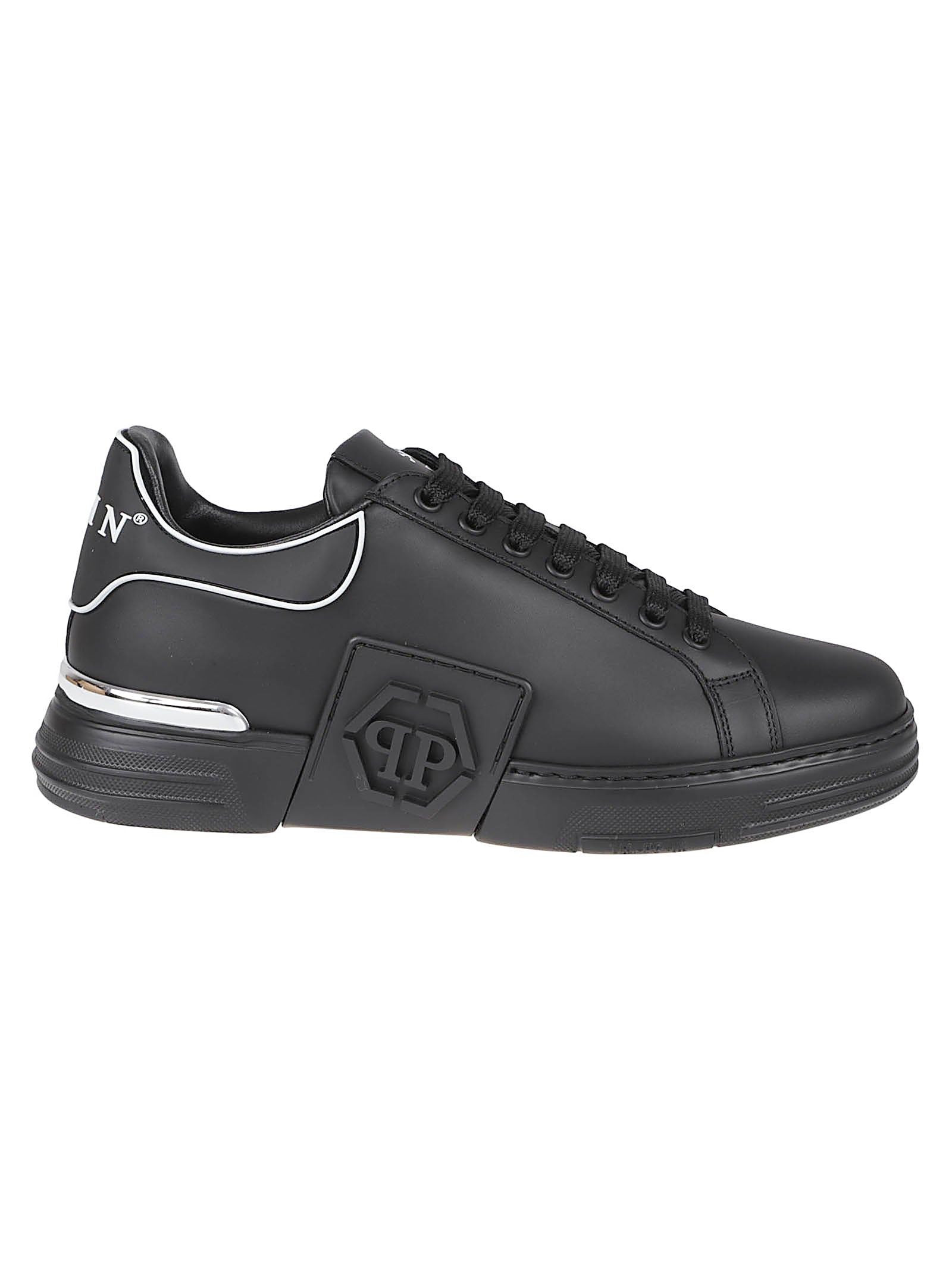 Low-Top Black Leather Sneakers