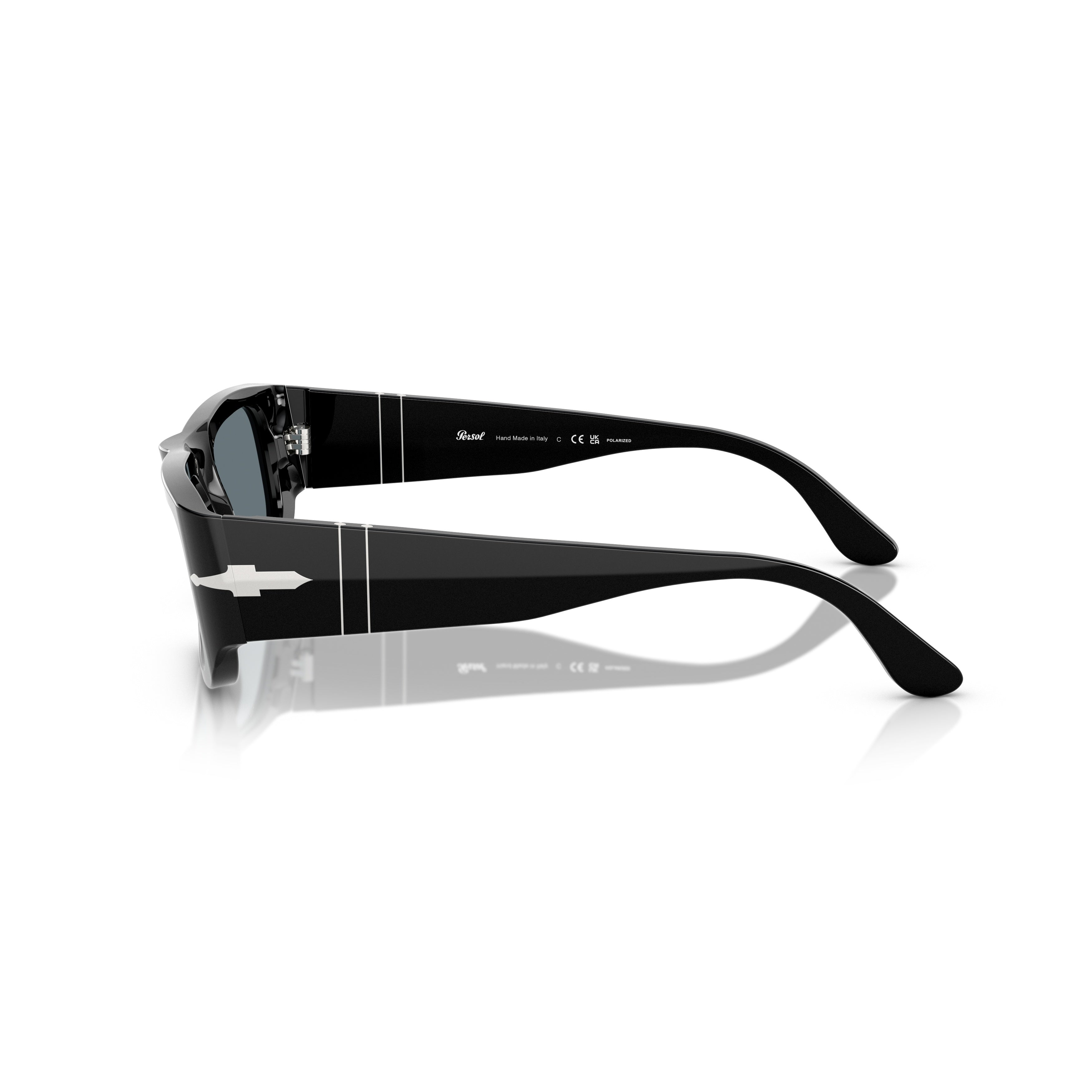 Bold Rectangular Acetate Sunglasses with Silver Detail