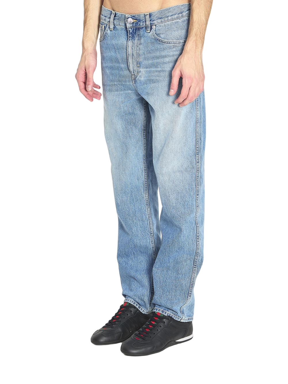 Relaxed Fit Light Blue Denim Trousers