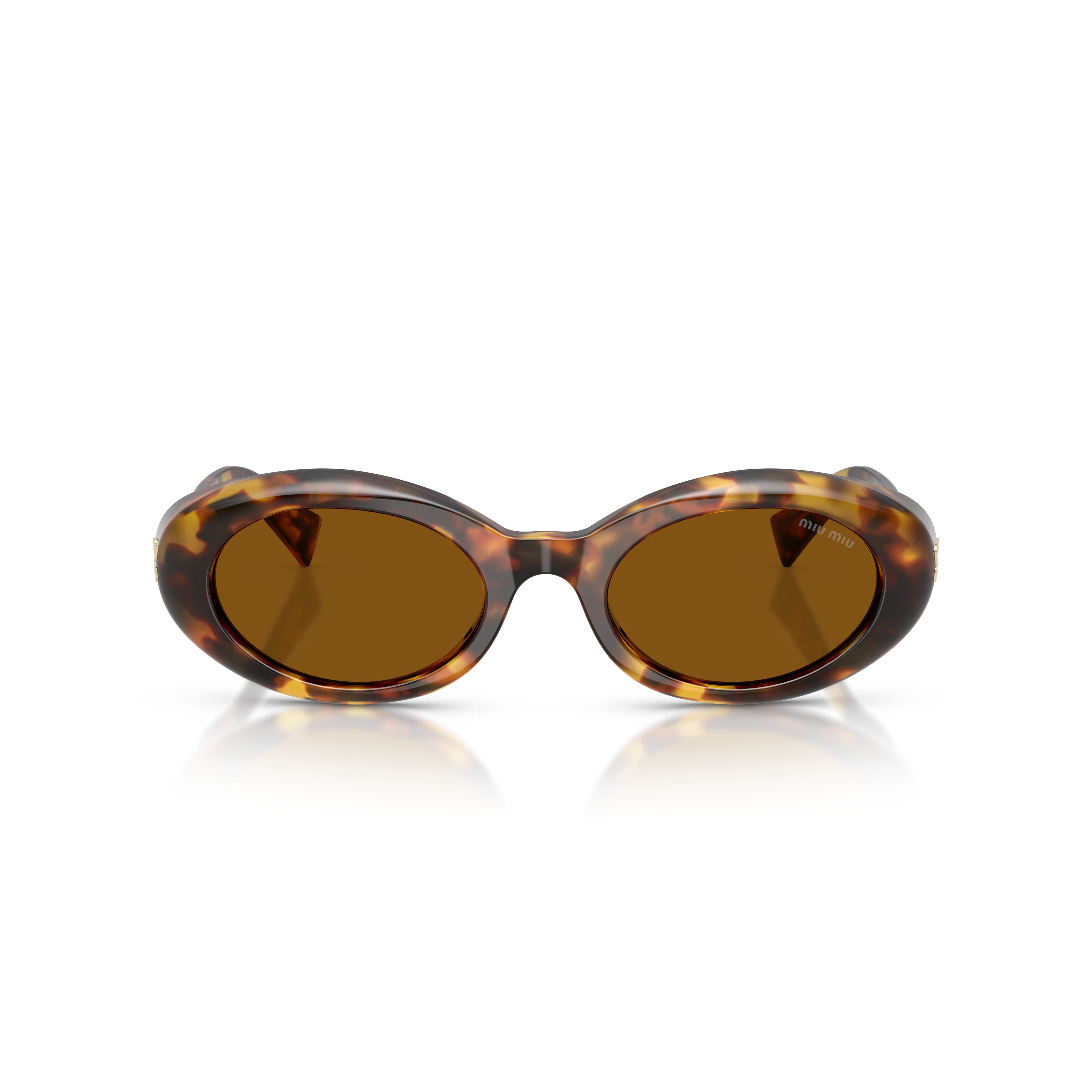 0mu B09s Tortoiseshell Acetate Oval Sunglasses