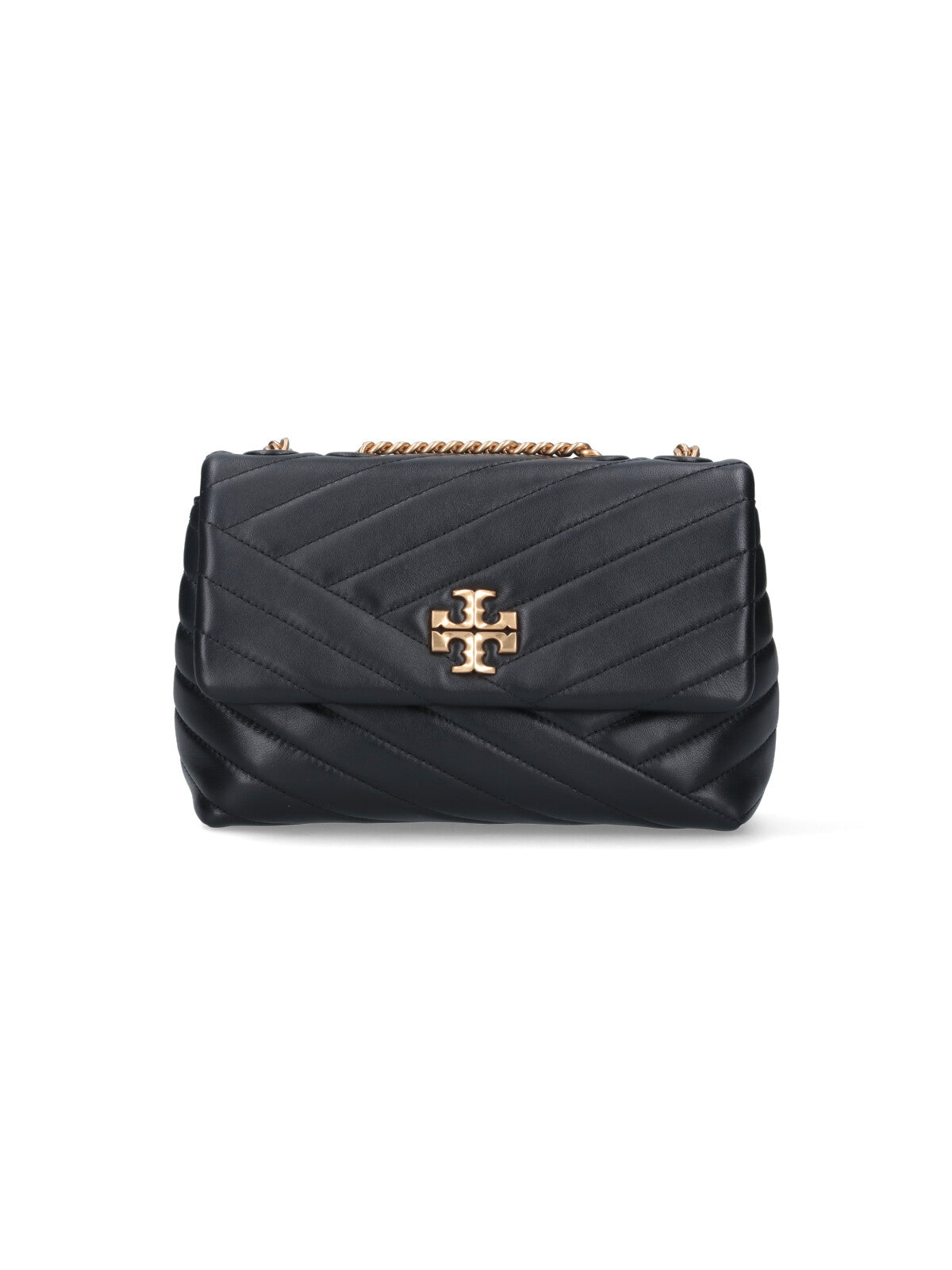 "Kira" Small Shoulder Bag, In Black Lambskin