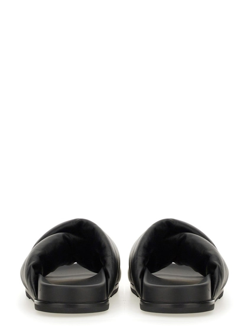 Twisted Design Lamb Leather Slides