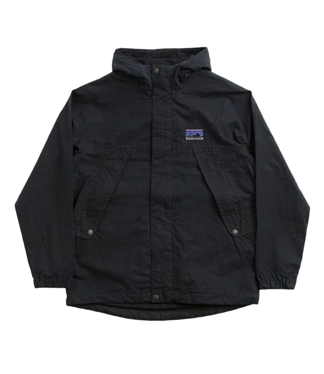 Minimalist Black Jacket with Snap Button Closure