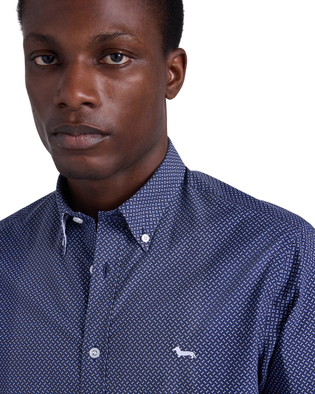 Tailored Blue Cotton Poplin Shirt