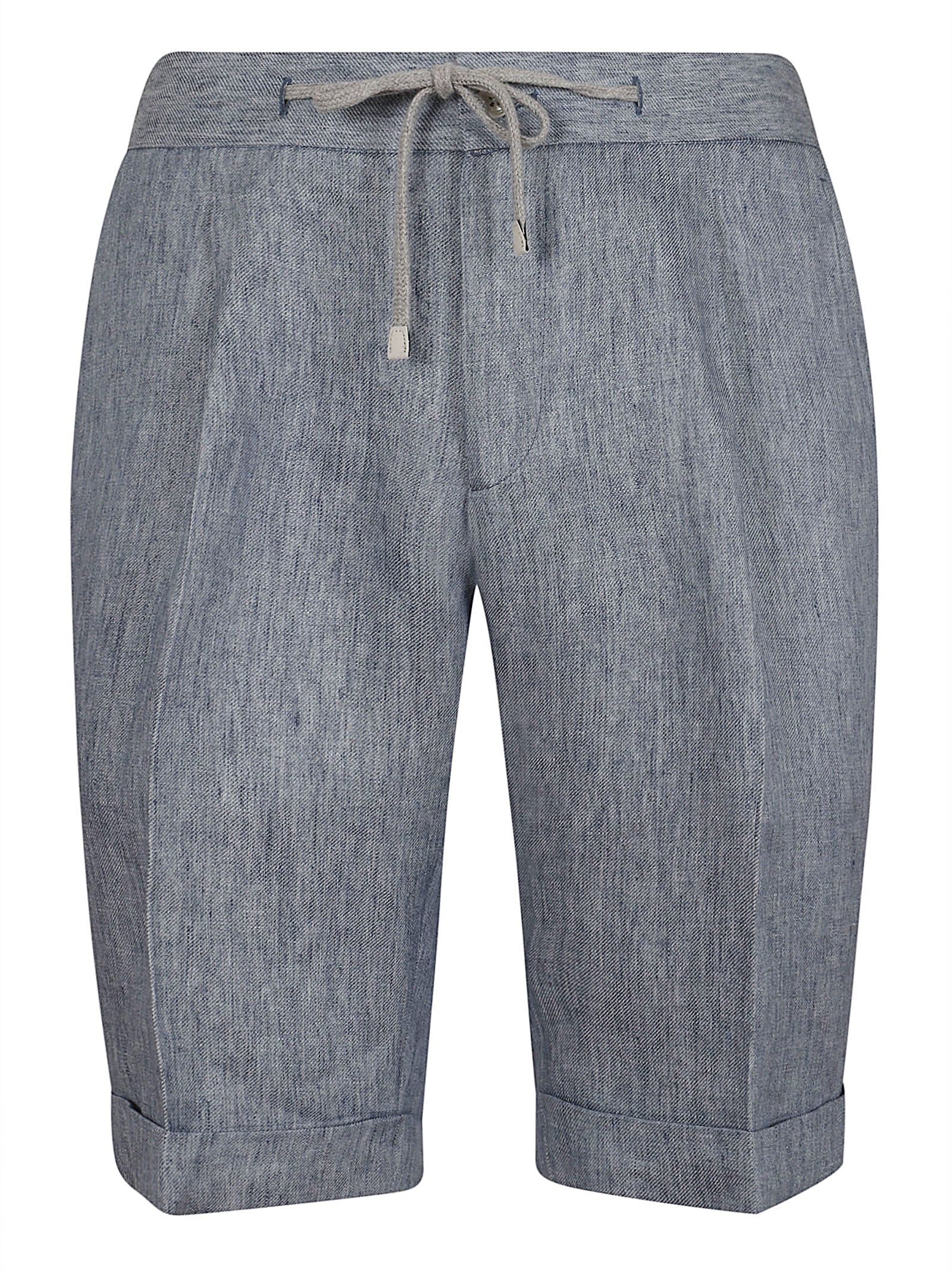 Textured Linen Bermuda Shorts