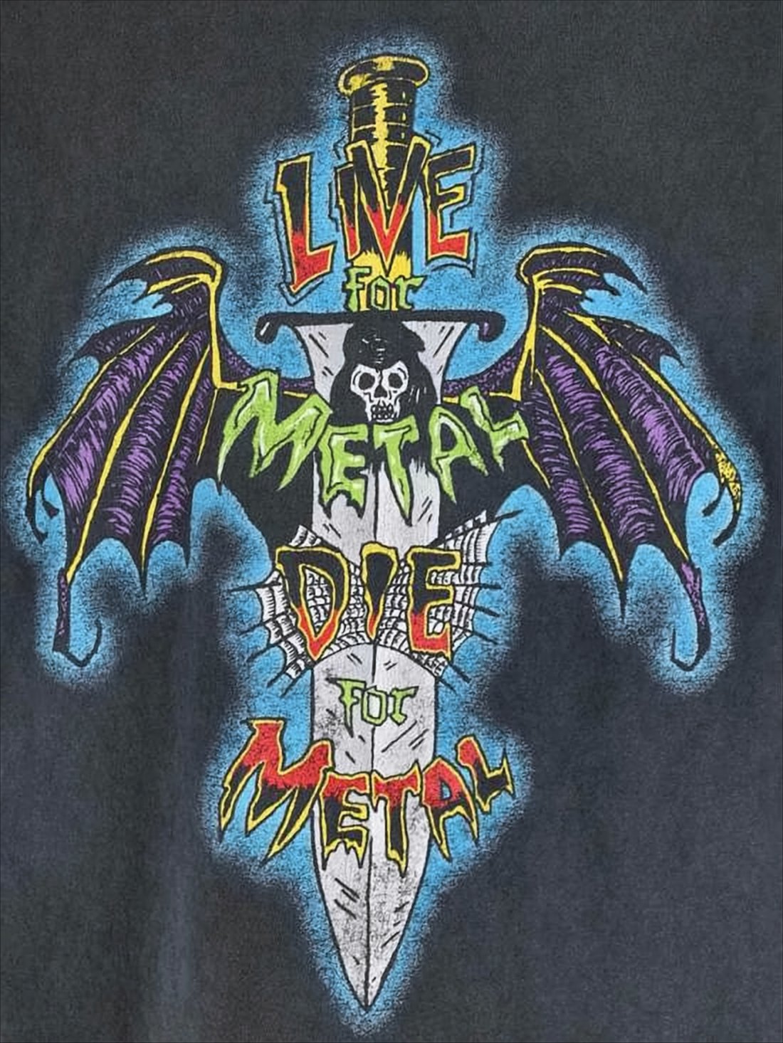 Cropped Short-Sleeved T-Shirt with Graphic Dagger Design