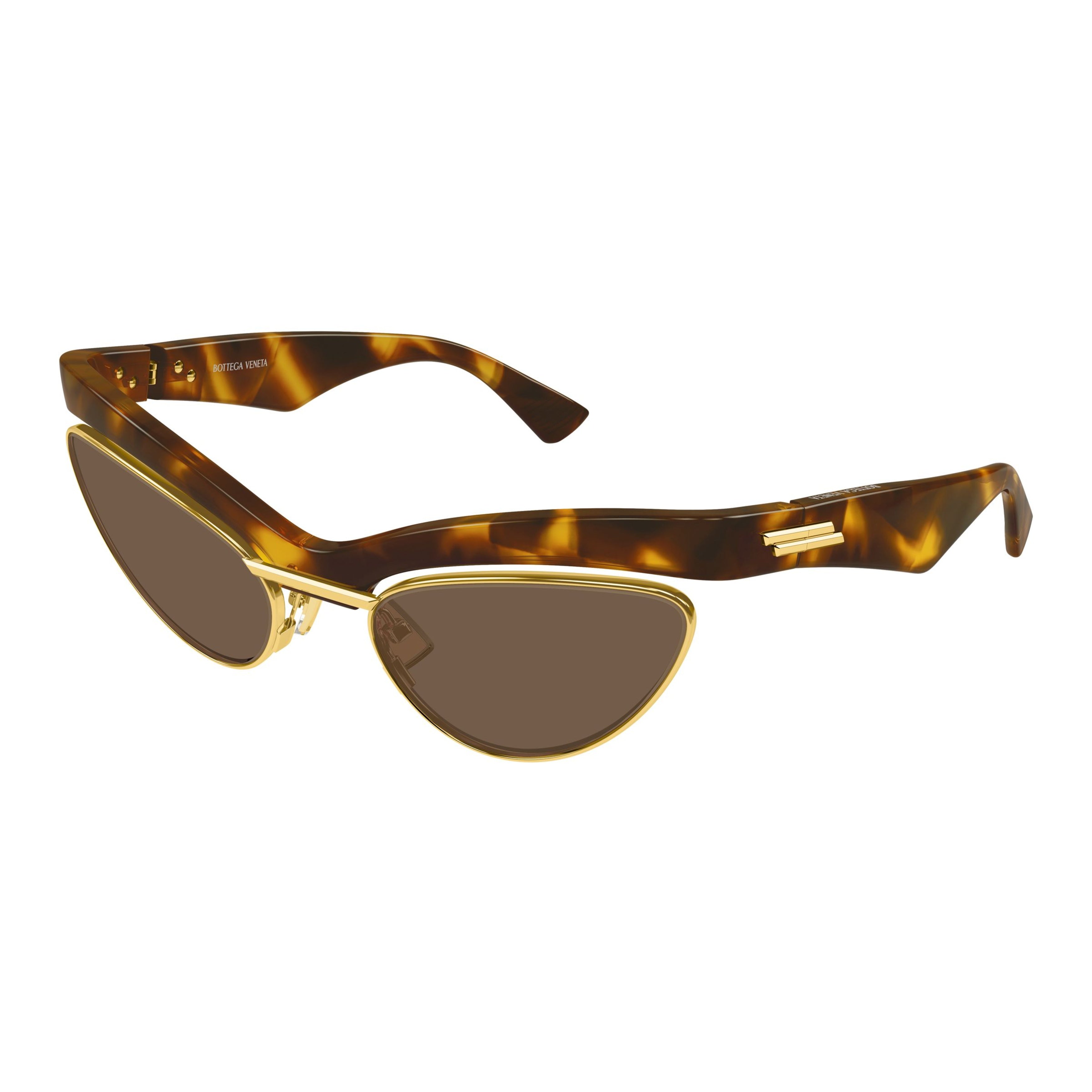 Tortoiseshell Bv1480s Gold Accent Cat-Eye Sunglasses