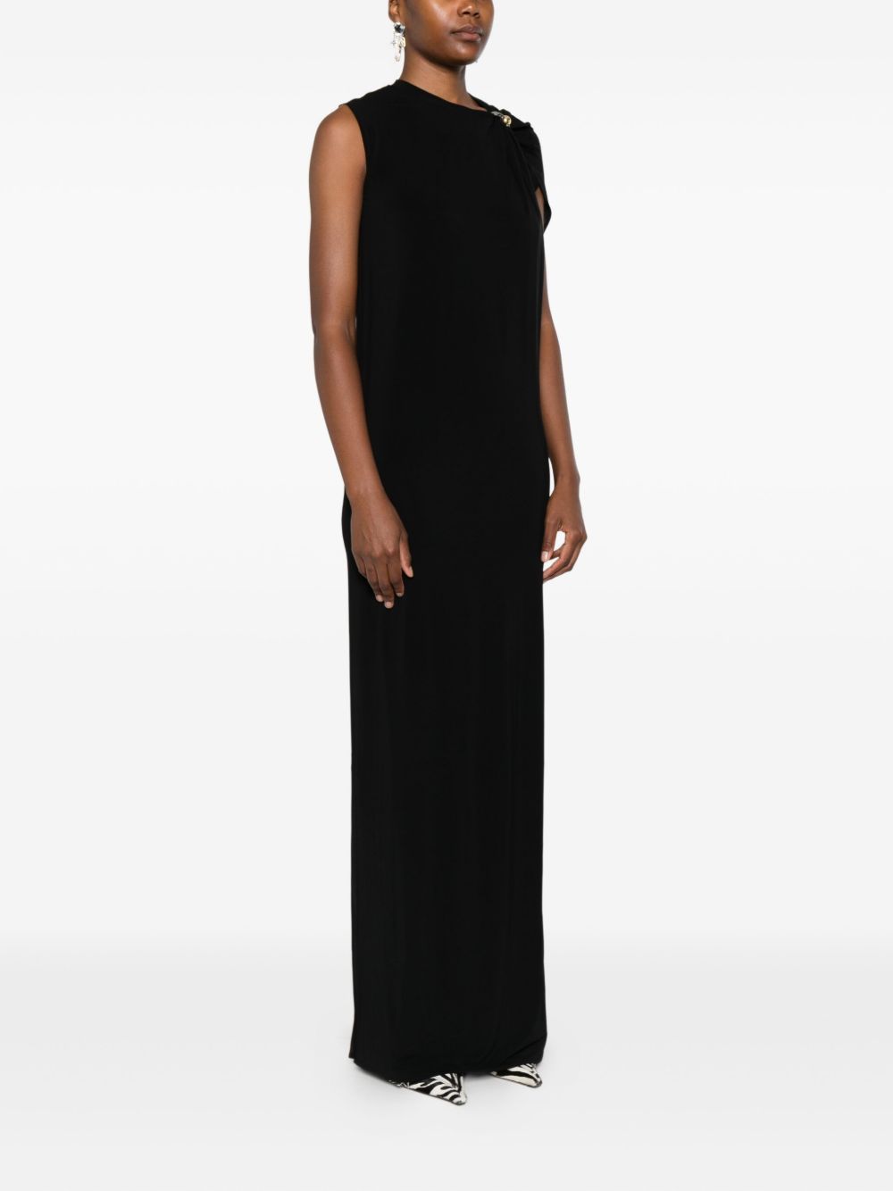 Sleeveless Black Maxi Dress
