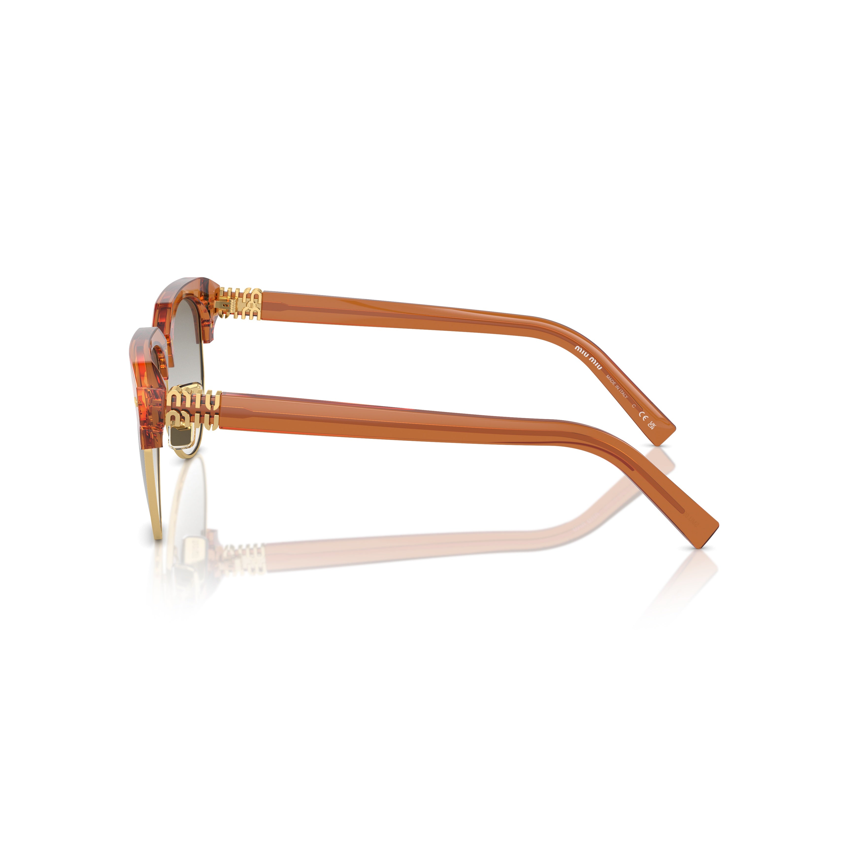 0mu 09zs Translucent Amber Acetate Sunglasses