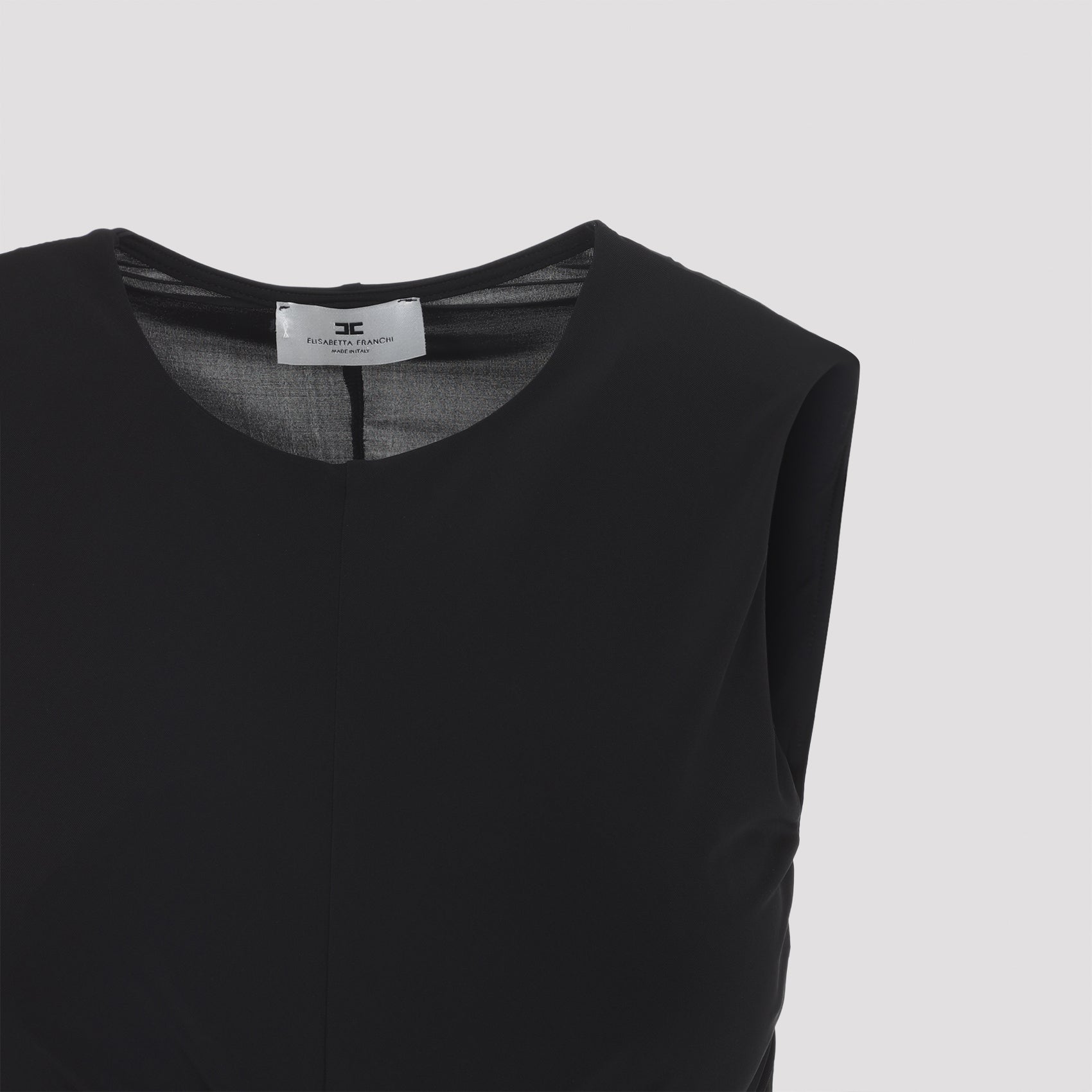 Fitted Sleeveless Top With Gold Detail