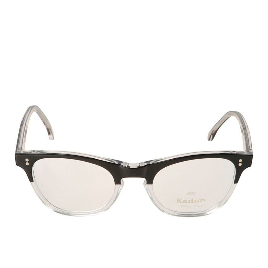 Janet Rectangular Two-Tone Eyeglasses with Metallic Accents