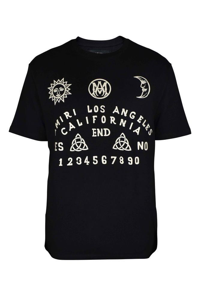 Black Cotton T-Shirt With Moon