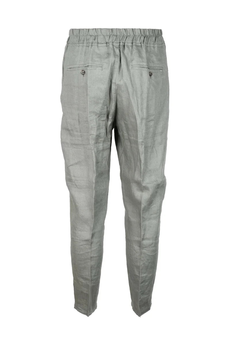 Men's Linen Trousers - Green
